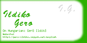 ildiko gero business card